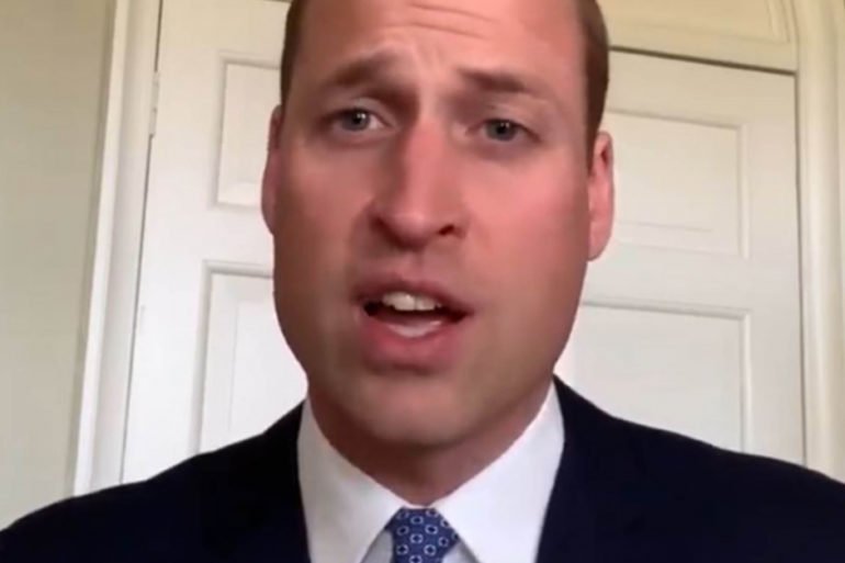 Prince William joins online church service