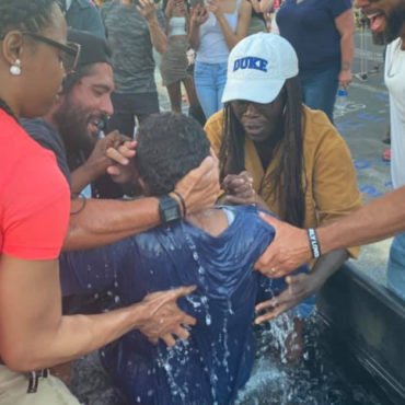 Dozens Baptized, Healed at Intersection Where George Floyd Was Killed